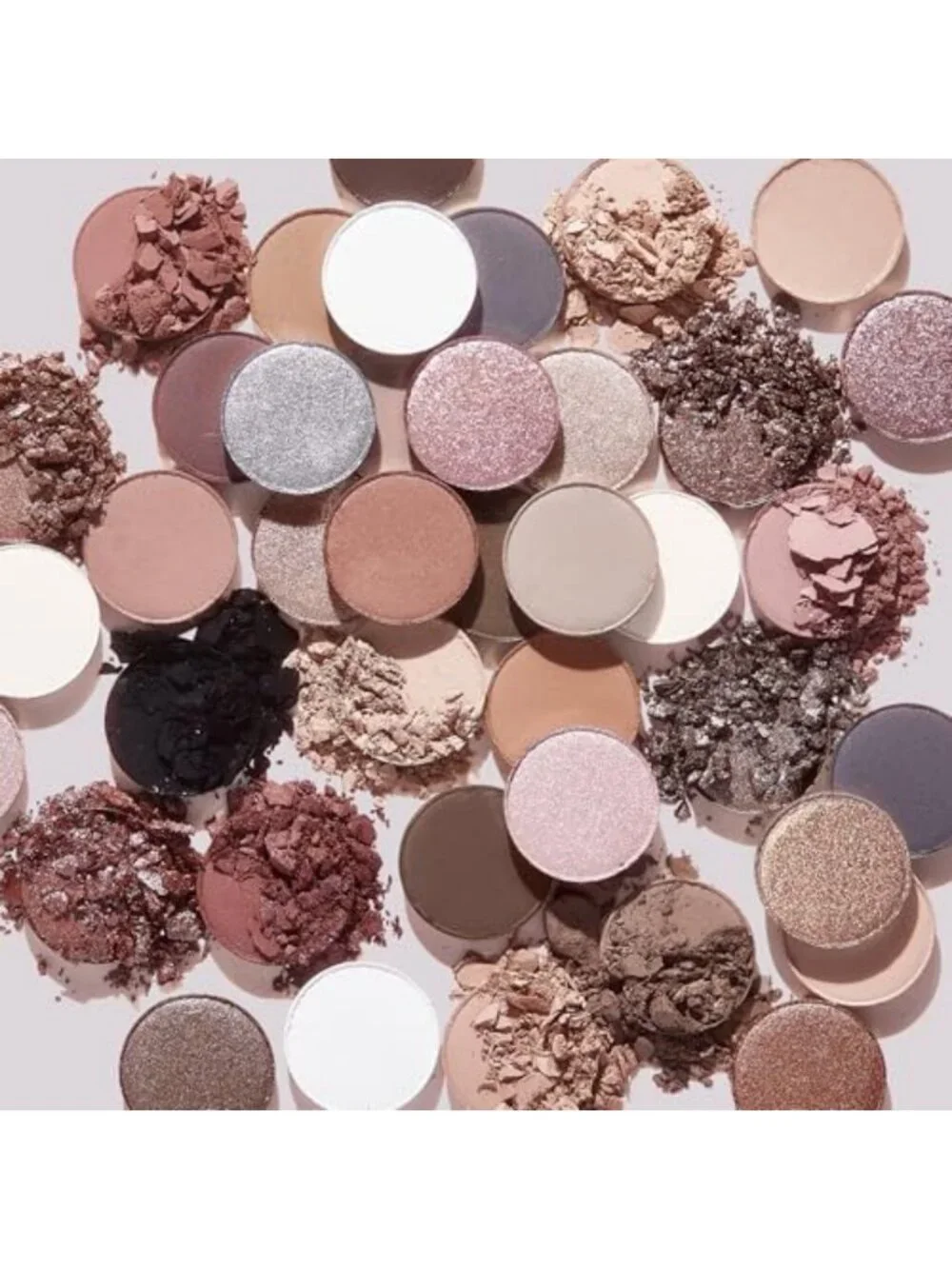 Cool Tone 30-Pan Eyeshadow Palette - Matte & Metallic Finishes, High-Pigment